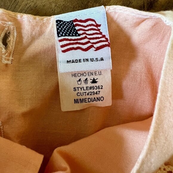 Custom Dyed Orange Ombre Dress Lace & Ribbon Trim With Wide Sash - Picture 7 of 8